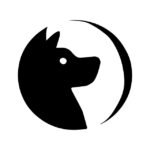 moon, pet, animal, dog, logo, mars, simple, space